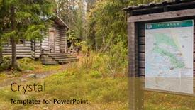  Presentation with wilderness - PPT theme featuring lapland-finland-september-22-2019 background and a gold colored foreground