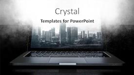  Presentation with construction - Presentation theme featuring laptop-and-construction-concept-mixed background and a white colored foreground