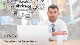  Presentation with network marketing - Beautiful slide deck featuring laptop and digital marketing backdrop and a lemonade colored foreground