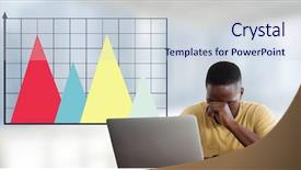  Presentation with how to level up engagement digital workplace gamification - Beautiful PPT theme featuring laptop and grid chart triangles backdrop and a lemonade colored foreground