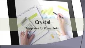  Presentation with numbers - Colorful slide deck enhanced with laptop chart - market analyze - pen backdrop and a mint green colored foreground