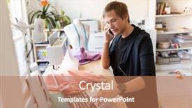  Presentation with sewing machine - Beautiful slides featuring laptop computer and sewing machine backdrop and a  colored foreground