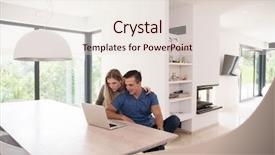  Presentation with cyber stalking computer laptop suffering - Amazing slide set having laptop computer at luxury home backdrop and a lemonade colored foreground