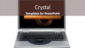  Presentation with cuban - Slide set consisting of laptop-computer-cigar-and-whiskey background and a tawny brown colored foreground