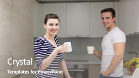  Presentation with cyber stalking computer laptop suffering - Colorful theme enhanced with laptop computer enjoying morning coffee backdrop and a  colored foreground