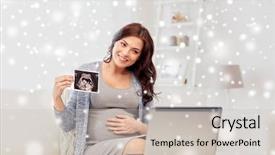  Presentation with winter video - Theme having laptop computer having video background and a soft green colored foreground