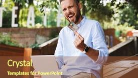  Presentation with happy birthday card brother - Theme having laptop computer holding credit card background and a tawny brown colored foreground