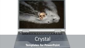  Presentation with forensics - Beautiful PPT layouts featuring laptop-computer-human-skull backdrop and a gray colored foreground