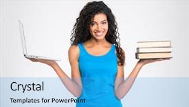  Presentation with history old paper computer - Slide set consisting of laptop computer or paper book background and a  colored foreground