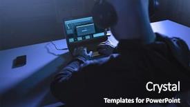  Presentation with computer virus - Cool new presentation with laptop computer screen using virus backdrop and a black colored foreground