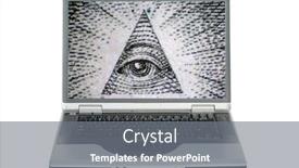  Presentation with computer room - Amazing slide set having laptop-computer-the-eye backdrop and a gray colored foreground