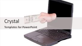  Presentation with payment - Slide deck consisting of money with your computer paypal background and a light gray colored foreground