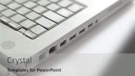  Presentation with keyboard - Audience pleasing presentation theme consisting of laptop-detail-of-the-keyboard backdrop and a light gray colored foreground