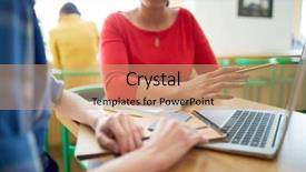  Presentation with trader - Amazing slide deck having laptop display while making backdrop and a coral colored foreground