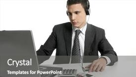  Presentation with paper heart from music book - PPT layouts consisting of laptop hearing mp3 music background and a dark gray colored foreground