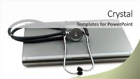  Presentation with digital - Cool new presentation theme with laptop illustrating concept of digital backdrop and a white colored foreground