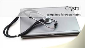  Presentation with digital forensics - Amazing slides having laptop illustrating concept of digital backdrop and a white colored foreground