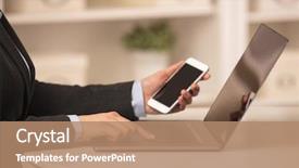  Presentation with chest - Beautiful slides featuring laptop in a cozy environment backdrop and a  colored foreground