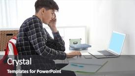  Presentation with cyber bullying - Slide deck with laptop indoors cyber bullying background and a dark gray colored foreground