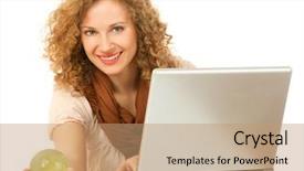  Presentation with globe - PPT theme enhanced with smiling medical student with stethoscope background and a light blue colored foreground.