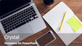  Presentation with mobile phone addiction - Theme featuring laptop mobile phone disposable glass background and a tawny brown colored foreground