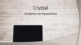  Presentation with flower office desk table - Slides with laptop on an office desk background and a lemonade colored foreground