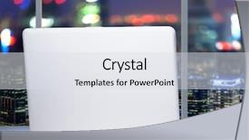  Presentation with panoramic - PPT layouts enhanced with laptop on table in office background and a sky blue colored foreground