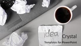  Presentation with waste - PPT theme having green and black handeled screw driver on a red background background and a red colored foreground