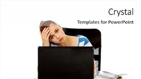  Presentation with depression teen bully - Cool new theme with laptop sitting behind the desk backdrop and a white colored foreground