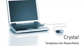  Presentation with conference table - Colorful presentation enhanced with laptop with a webcam backdrop and a white colored foreground