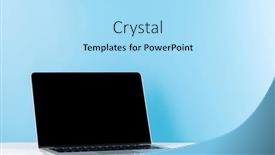  Presentation with laptop blank screen - Slide set enhanced with laptop-with-blank-screen background and a arctic colored foreground