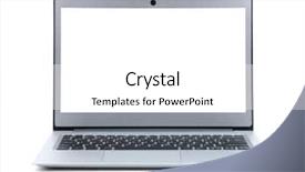  Presentation with laptop blank screen - Audience pleasing PPT layouts consisting of laptop with blank white screen backdrop and a white colored foreground