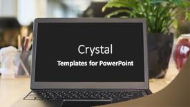  Presentation with water tank - Presentation theme with laptop-with-empty-black-screen background and a dark gray colored foreground