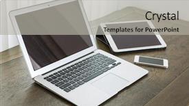 Presentation with smart - PPT theme having mobile computing - laptop with tablet and smart background and a light gray colored foreground