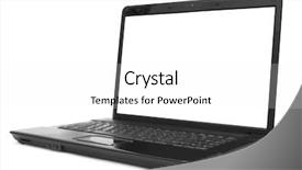  Presentation with black - Colorful slides enhanced with laptop with the white screen backdrop and a  colored foreground