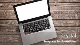  Presentation with movie screen in old retro - PPT layouts enhanced with working protective headphones isolated on background and a white colored foreground.