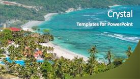  Presentation with boracay - Audience pleasing PPT theme consisting of lapus-lapus beach boracay backdrop and a teal colored foreground