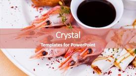  Presentation with turkish restaurant business plan - Audience pleasing theme consisting of lard boiled shrimps fried chicken backdrop and a coral colored foreground