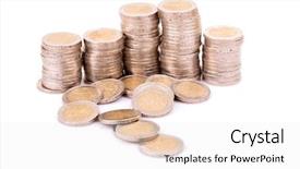  Presentation with inflation - Presentation design featuring large amount of euro background and a white colored foreground