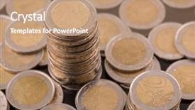  Presentation with inflation - Amazing slide set having large amount of euro backdrop and a coral colored foreground