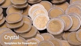  Presentation with inflation - PPT layouts featuring large amount of euro background and a coral colored foreground