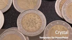  Presentation with inflation - Amazing PPT theme having large amount of euro backdrop and a coral colored foreground