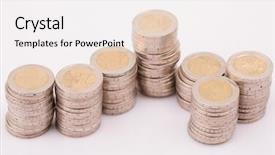  Presentation with inflation - Slide set consisting of large amount of euro background and a white colored foreground