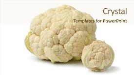  Presentation with cauliflower - Beautiful theme featuring large and mini cauliflower close backdrop and a soft green colored foreground