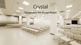  Presentation with curtains - Slides enhanced with large and modern white auditorium background and a soft green colored foreground