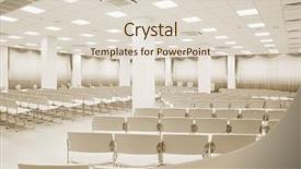  Presentation with curtains - Amazing PPT layouts having large and modern white auditorium backdrop and a  colored foreground