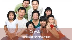  Presentation with multi - Beautiful presentation theme featuring large asian family portrait happy backdrop and a red colored foreground