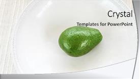  Presentation with avocado - Amazing slides having large-avocado-on-a-ceramic backdrop and a white colored foreground