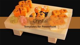  Presentation with salmon spicy - Audience pleasing slide deck consisting of large-baked-combo-baked-salmon backdrop and a gold colored foreground