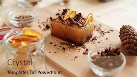  Presentation with making soap - Amazing PPT theme having cinnamon sticks star anise backdrop and a coral colored foreground